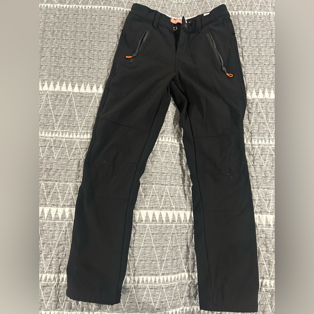 Kids Black Snow Pants, Size S (Girl)
